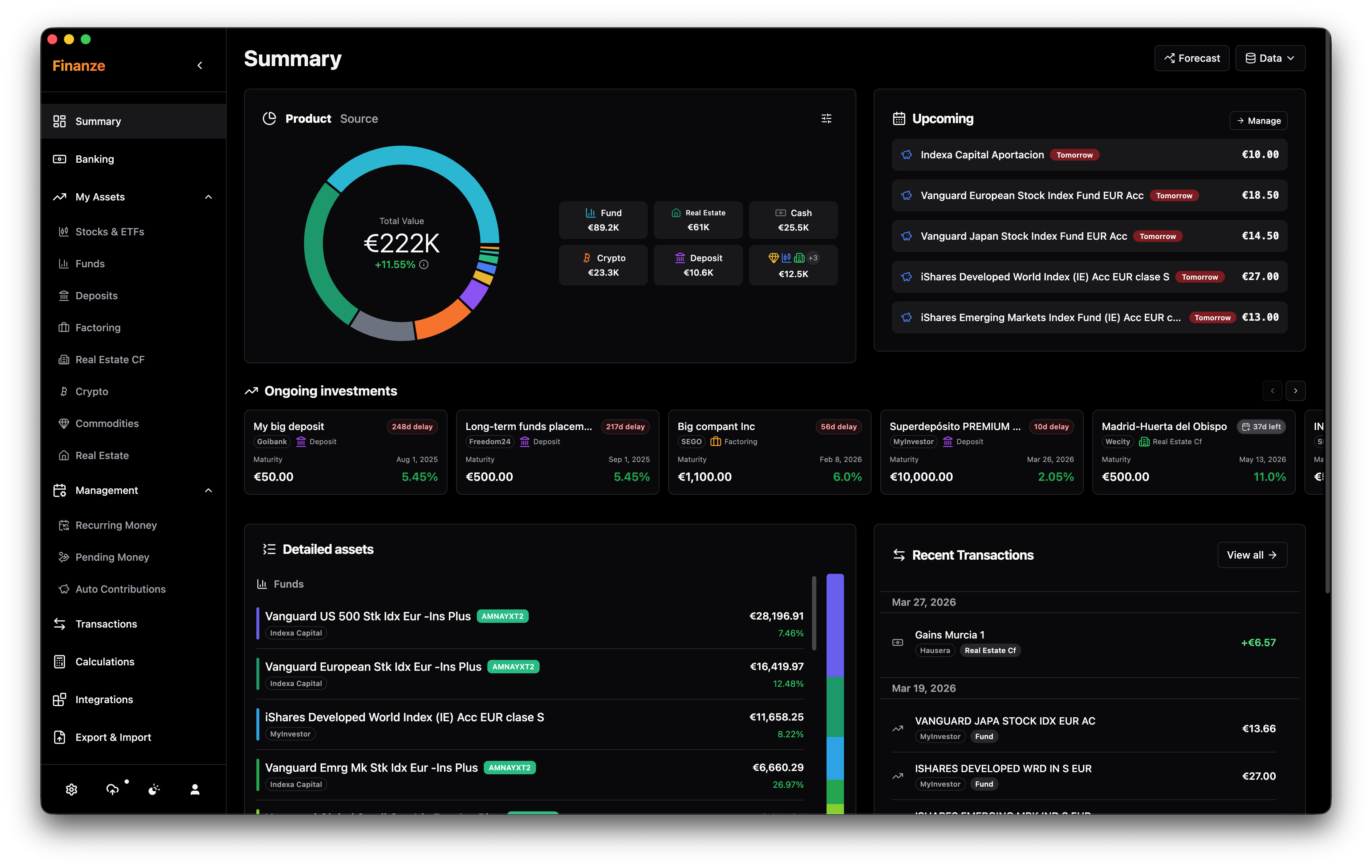 Finanze Dashboard